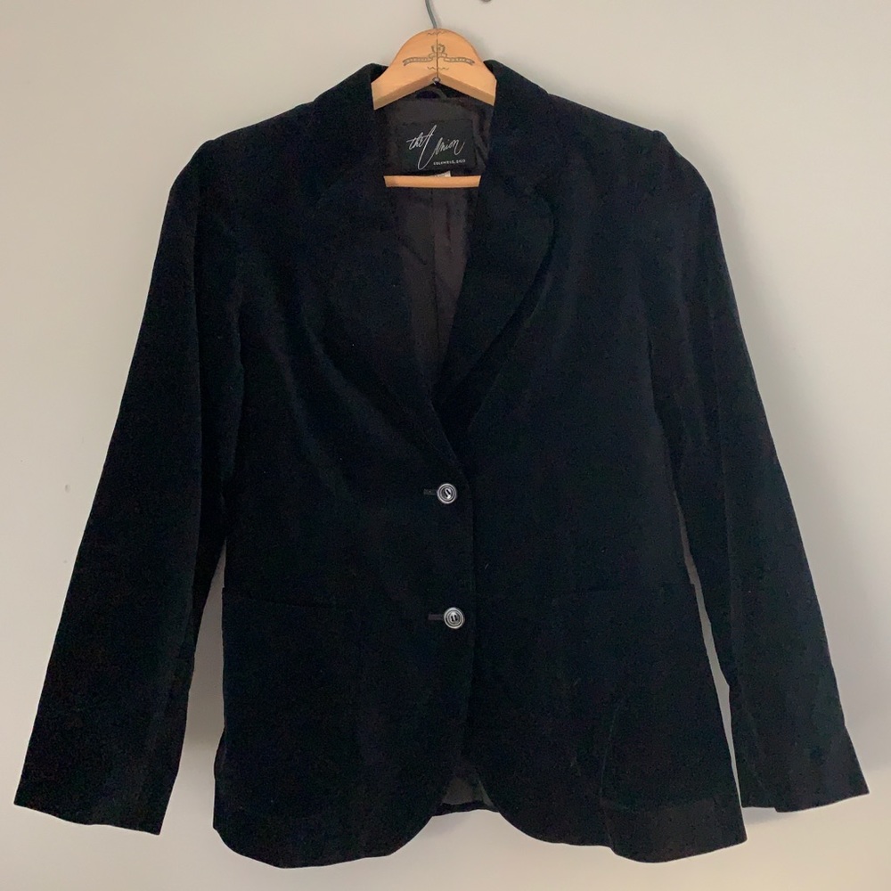 The Union Black Velvet Blazer